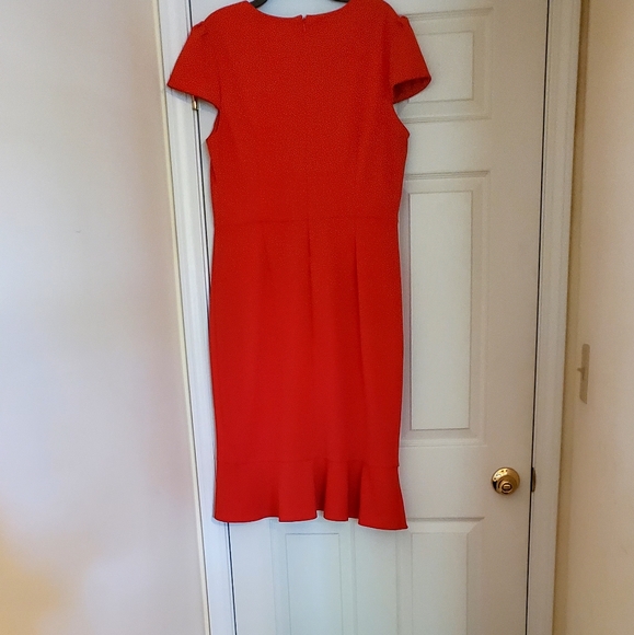 Red, Ruffled Hem Dress - Picture 2 of 3